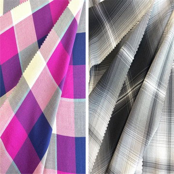 Fashion Design Plaid Dyed Yarn Rayon Checked Fabrics