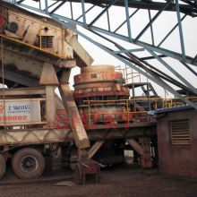 mobile vibrating feeder and cone crusher plant