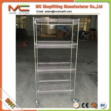 4 baskets Chrome wire basket shelf wire basket shelving