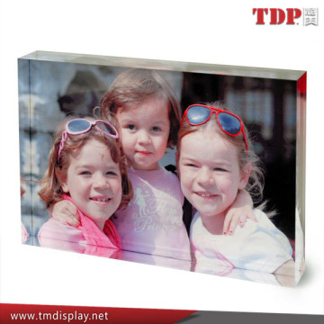 Customized Clear Acrylic Block Clear Acrylic Magnetic Photo Frame