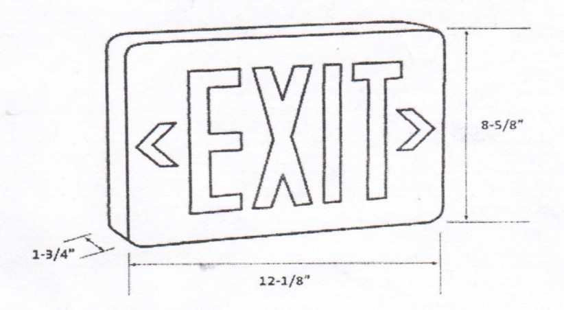 exit sign emergency light 220v