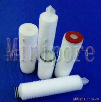 Pleated filter cartridge . Membrane filter