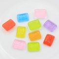 Bonbons en résine - Cabochons en résine de couleurs mélangées de bonbons transparents emballés sucrés de 17 mm