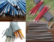 Aluminium telescoping tent poles / mountain tent pole /adjustable Aluminium adventure tent camping tent tube 7075 7001