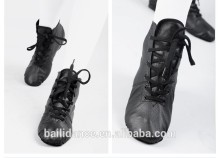 Dttrol black lace up leather ankle boot dance women boots shoes D011003