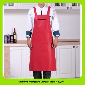Ladies Red Kitchen Apron And Chef Leather Apron, - Use In Home, Restaurants For Cooking And Grilling 16018