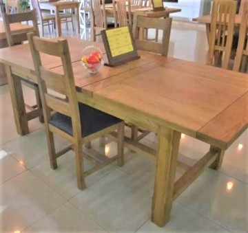 Oak Expandable Square Dining Table