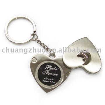 Fashion Metal Photo Frame Keychain