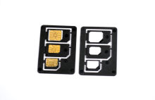 Micro And Nano Plastic Triple Sim Adapter For Iphone 5 / 4s