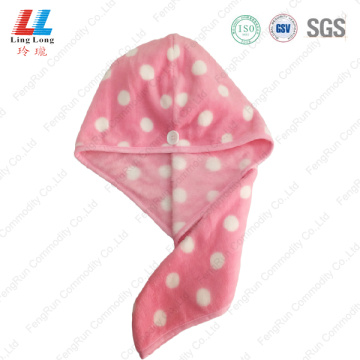 Spots hair quickly dry attractive towel