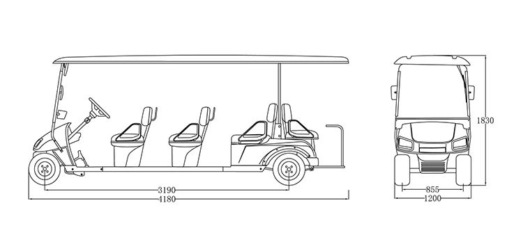 Factory Supply 8 Seater Electric Golf Cart with SGS