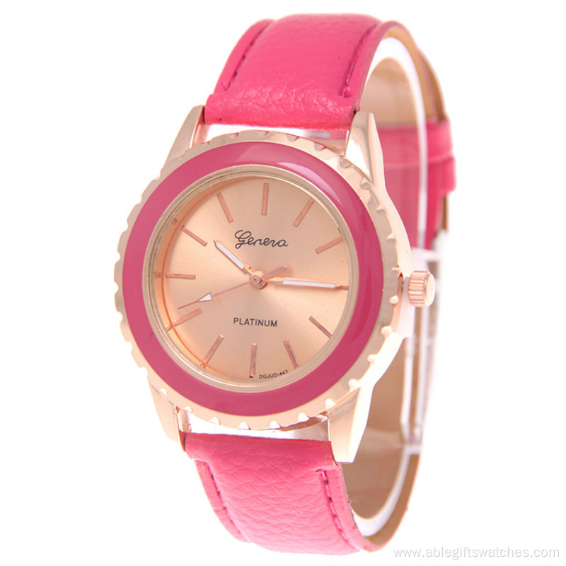 Fashion Pupils Customized Leather Watch for Girl