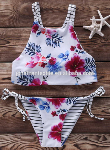 bikini manufacturer Floral Print Halter String swim wear bikini