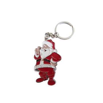 Christmas Gifts Custom Santa Claus Keychain Wholesale Metal