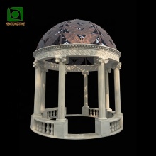 European Style Hand Carved Marble Gazebo for Outdoor Garden Decoration