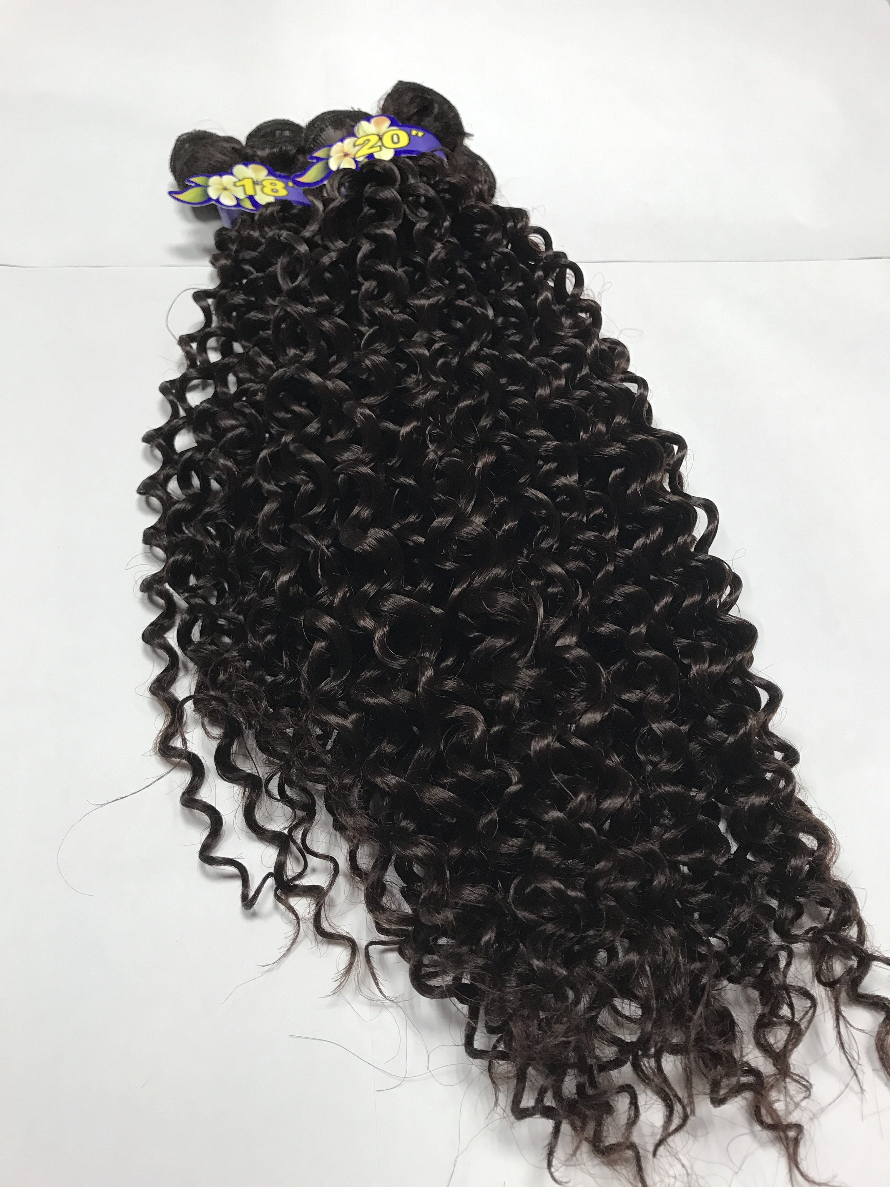 synthetic curly hair water wave ombre bundles cheap price Human hair feeling Protein fiber hair