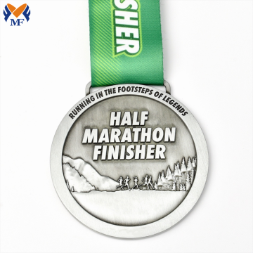 Custom silver award medals marathon
