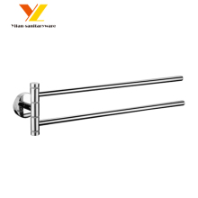 Space-Saving Swivel Towel Racks: Double Rotatable Bathroom Bars