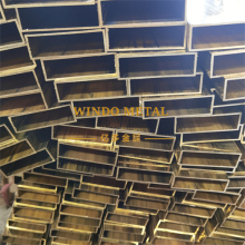 Large-size brass rectangular tubes