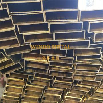Large-size brass rectangular tubes