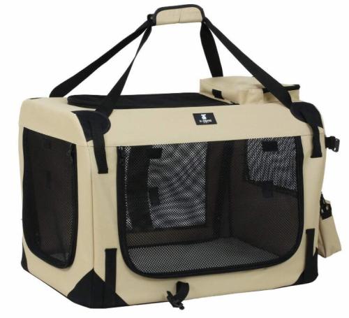 3-Door Folding Soft Dog Crate