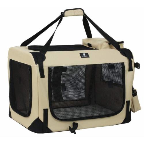 3-Door Folding Soft Dog Crate