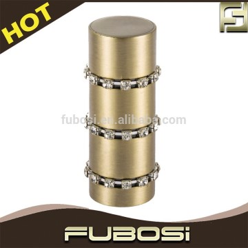 New design circular curtain rod finials curtain rod accessories