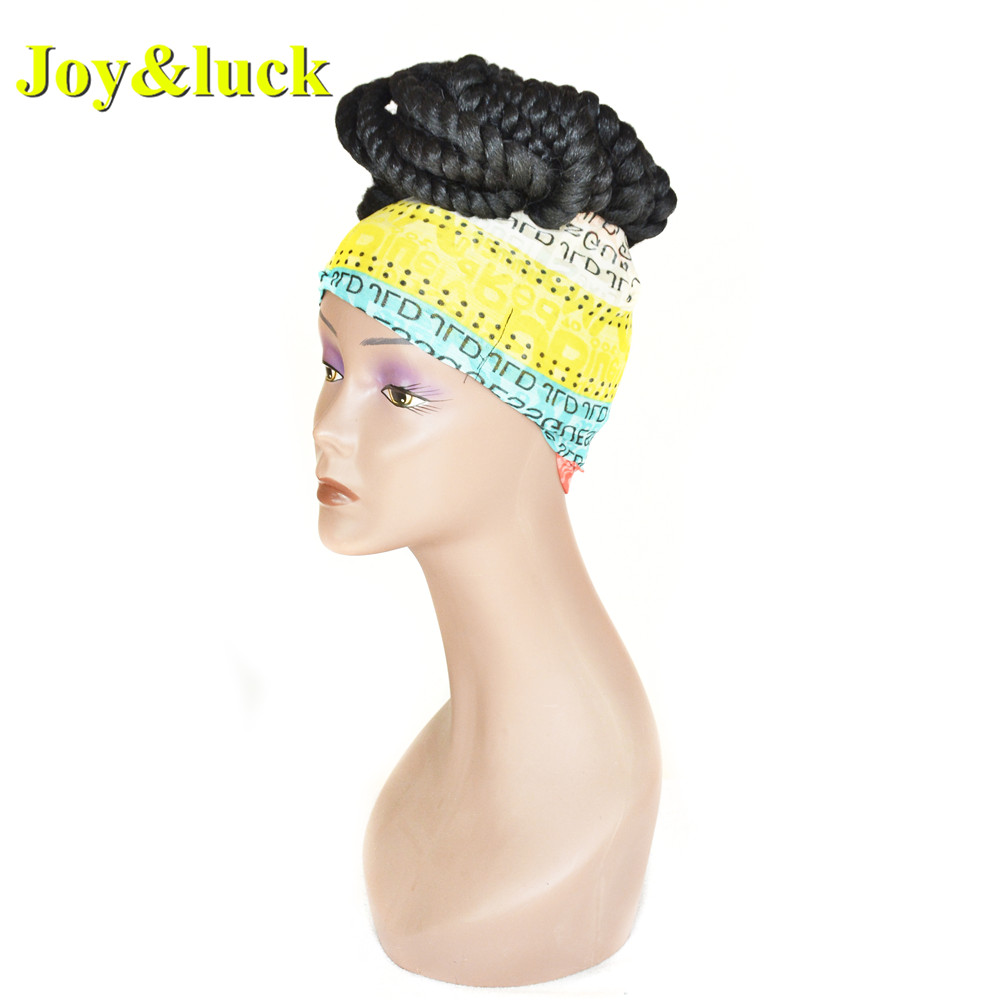 Colored Hairband Wig African Women Wholesale Head Band Ladies Scarf Black Short Twist Braided Headband Wig Synthetic Hair Wigs
