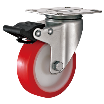 Средняя служба PU Top Plate Caster Wheels с PP Core