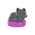 Cat Hard Metal Enamel Chain fluorescent Pin Badge