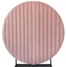 Wedding Backdrop Decoration: Pink Velvet Fabric Acrylic Round Backdrop