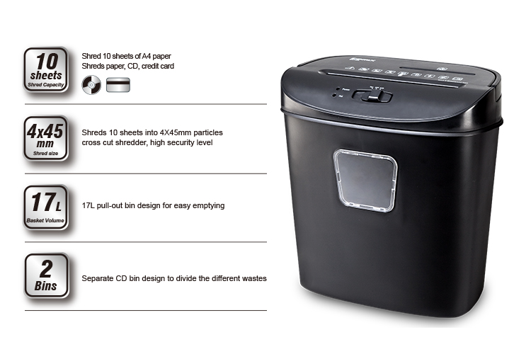 CD card and Paper Office Shredder with LED indications