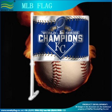 Kansas City Royals TEAM FLAG Car flag wholesale NCAA/NHL/NBA/NFL/MLB team logo design with sport car flag