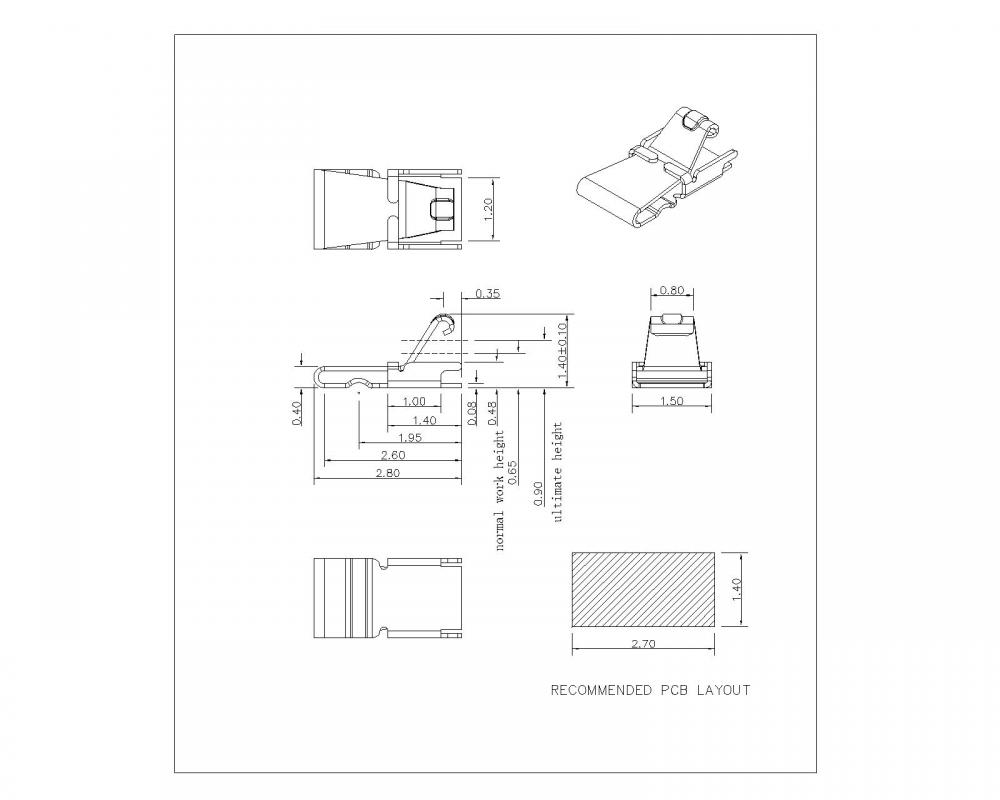 SF-028-XX-16 Federfinger L 2,8 mm