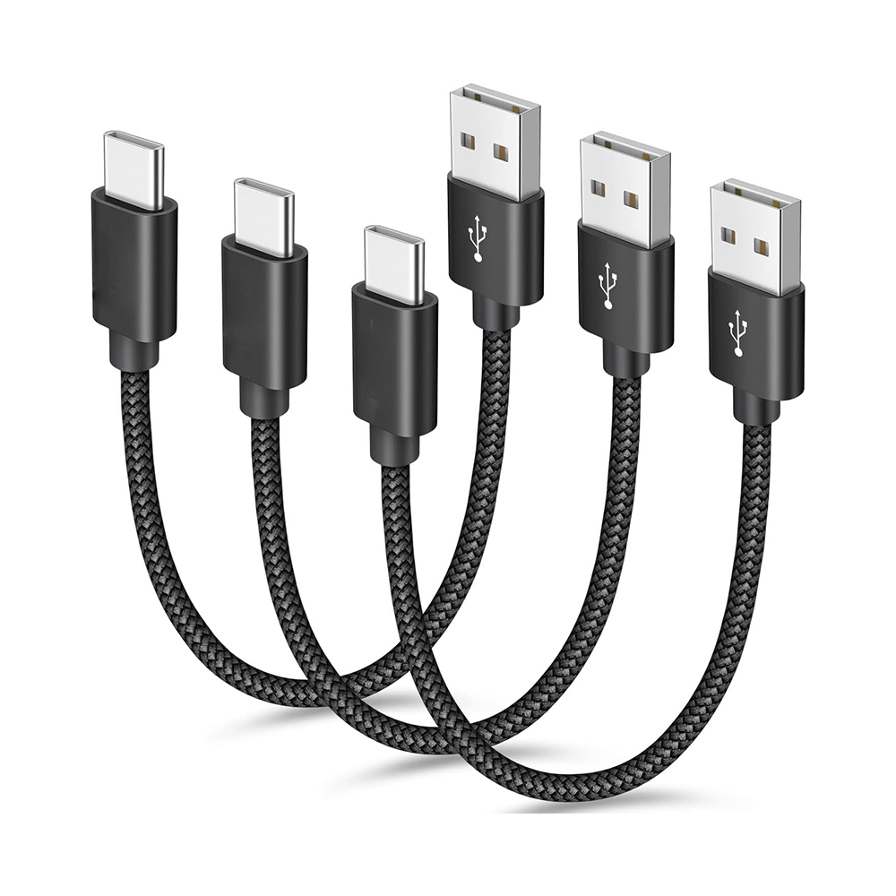Short USB A to USB C Charging Cable