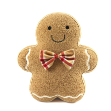 Custom Gingerbread Man Teddy Fleece Cushion for Kids