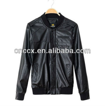 14PJ1221 Fashion slim fit pu leather jackets for men