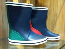 Waterproof Fashional Half Womens Rubber Rain Boots With Blue