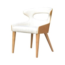 Elegant Oval Back Oak Dining Chair with Velvet Leather