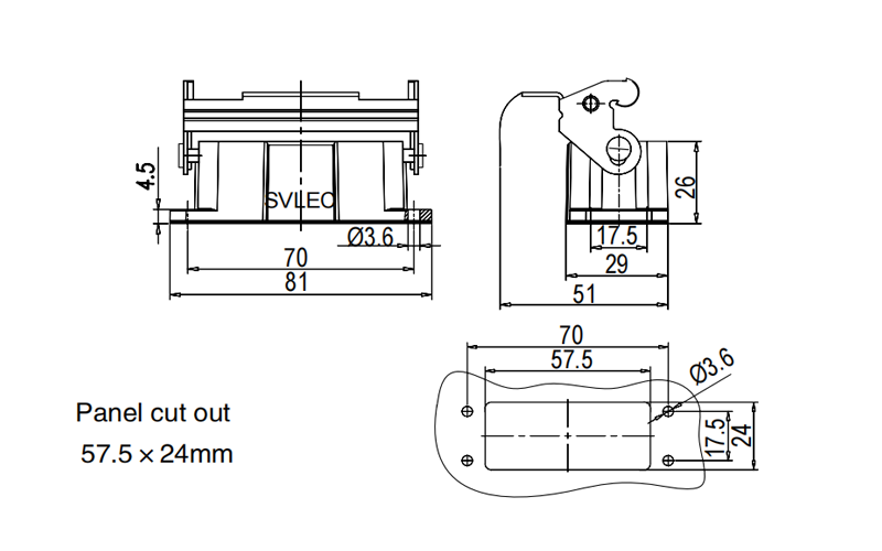 H10A metal Heavy Duty Connector hoods