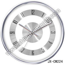 Silvery White plastic Wall Clock
