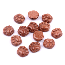 Red Goldstone 14x16mm Cat Paw & Claw Beads Drilled Side Hole for Making Jewelry