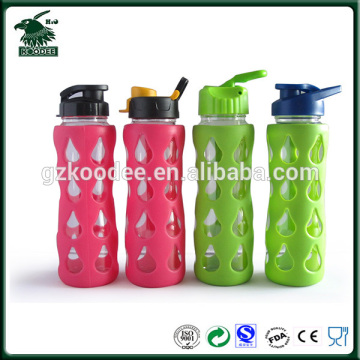 2014 glass bottle ,glass water bottle,water bottles with silicone sleeve