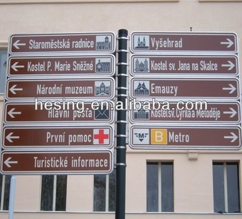 outdoor directional signs/street signs