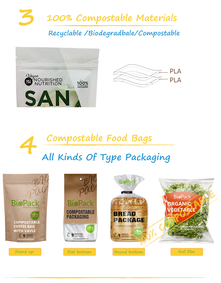 compostable food packaging bag