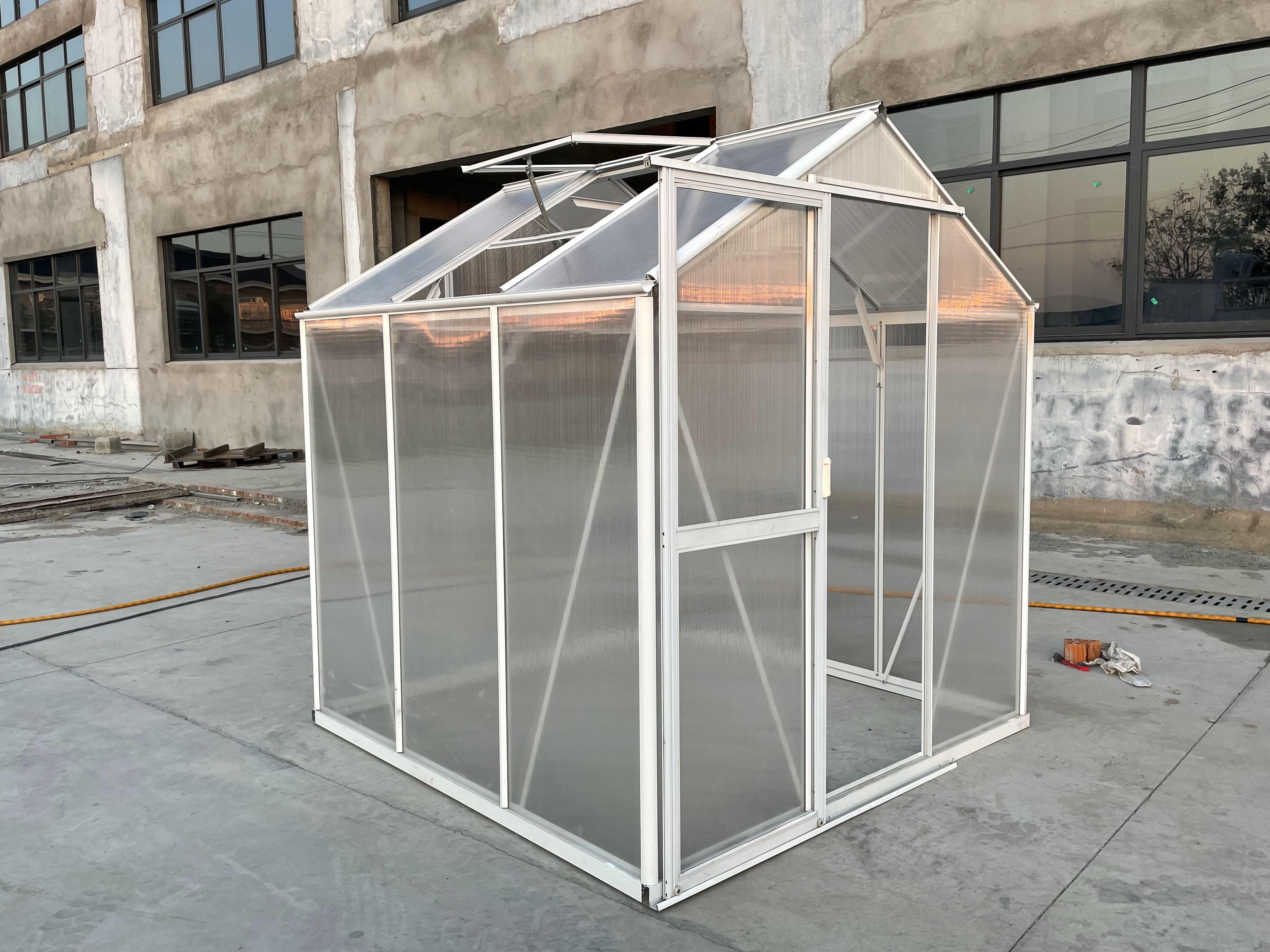 Aluminum Alloy Frame Polycarbonate Sheet Garden Greenhouses