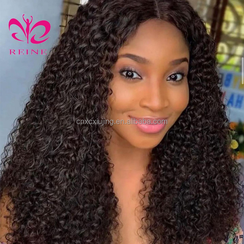 New Fashion Brazilian Women Hair Kinky Curly Lace Frontal Wig Human Hair,Full Stock 100 Human Hair 150% density Lace Front Wigs