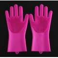 silicone gloves with wash scrubber