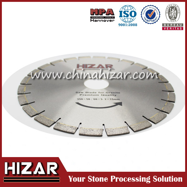 HIZAR diamond saw blades for granite marble cutting disk wet cutting 400mm diamond cutting saw blade silent for granite
