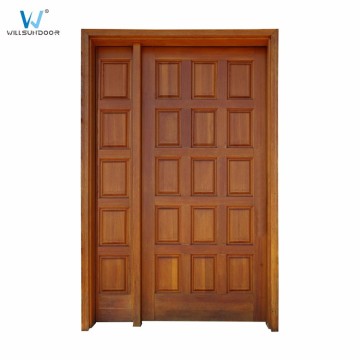 Big Size Luxurious Appearance Wood Door Frame Folding Door Solid Wood Entry Door